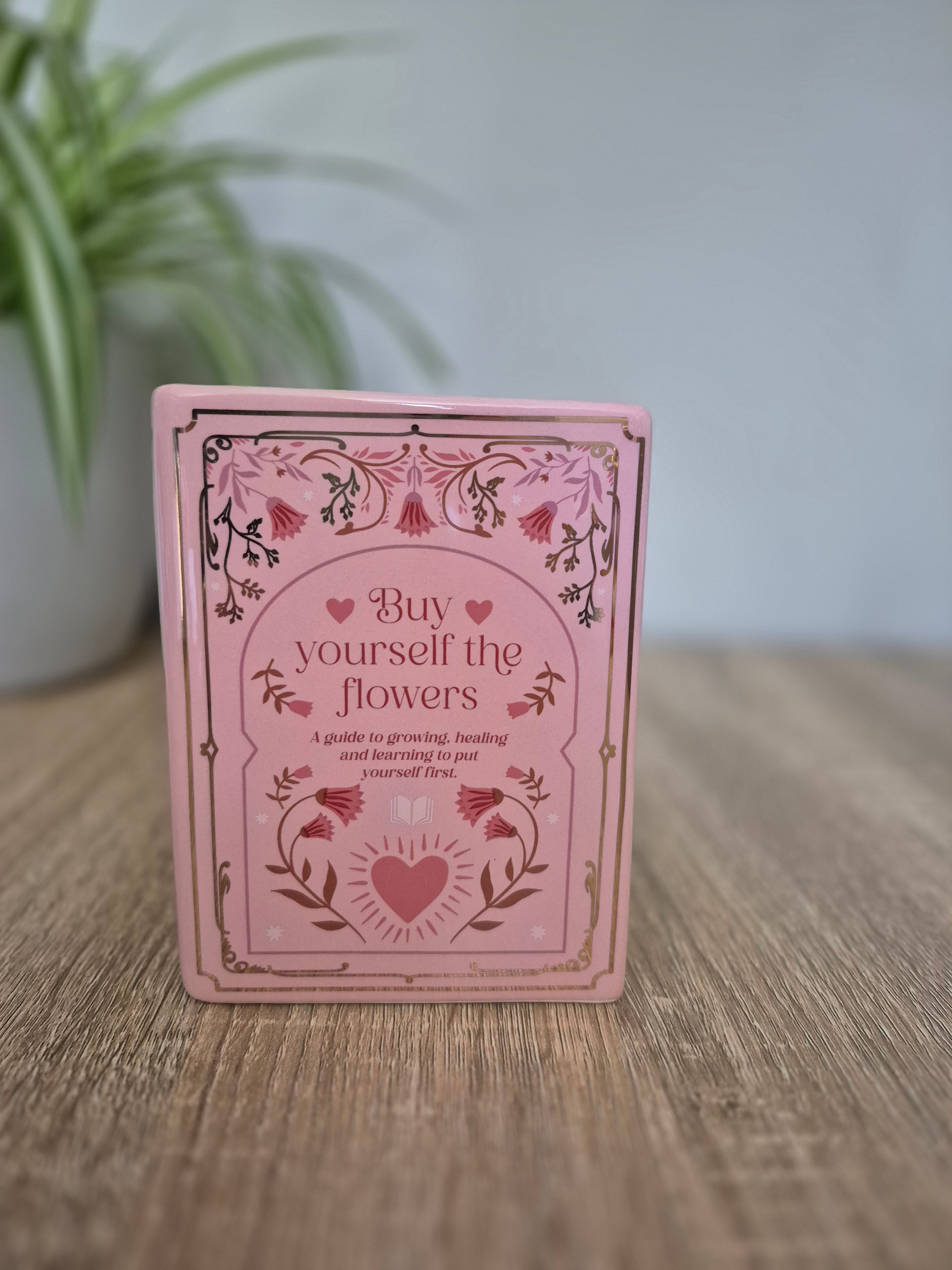 Pink Book Shaped Vase