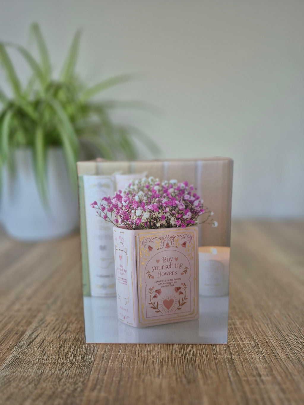 Pink Book Shaped Vase