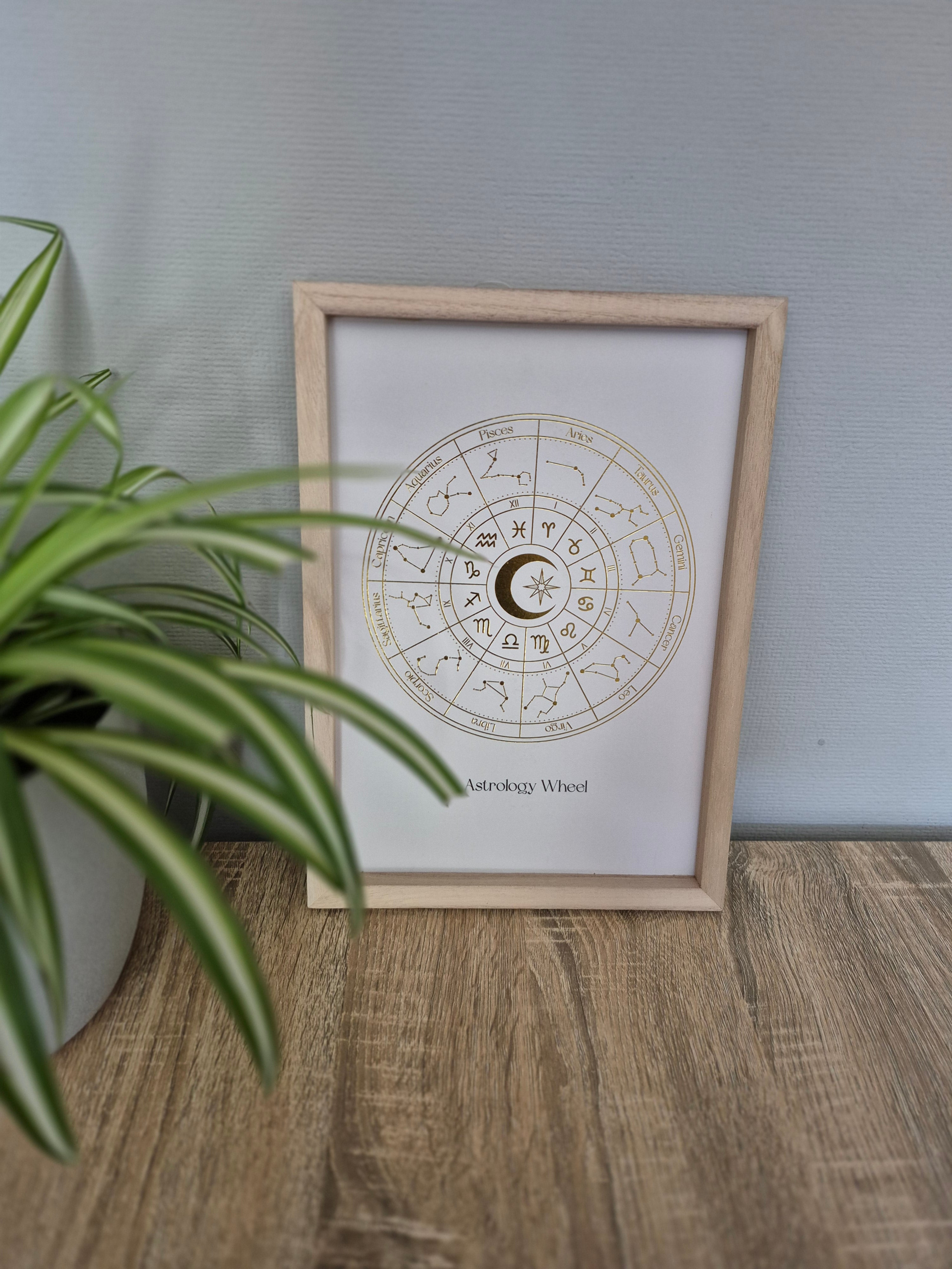 Off White Astrology Wheel Framed Wall Art Print