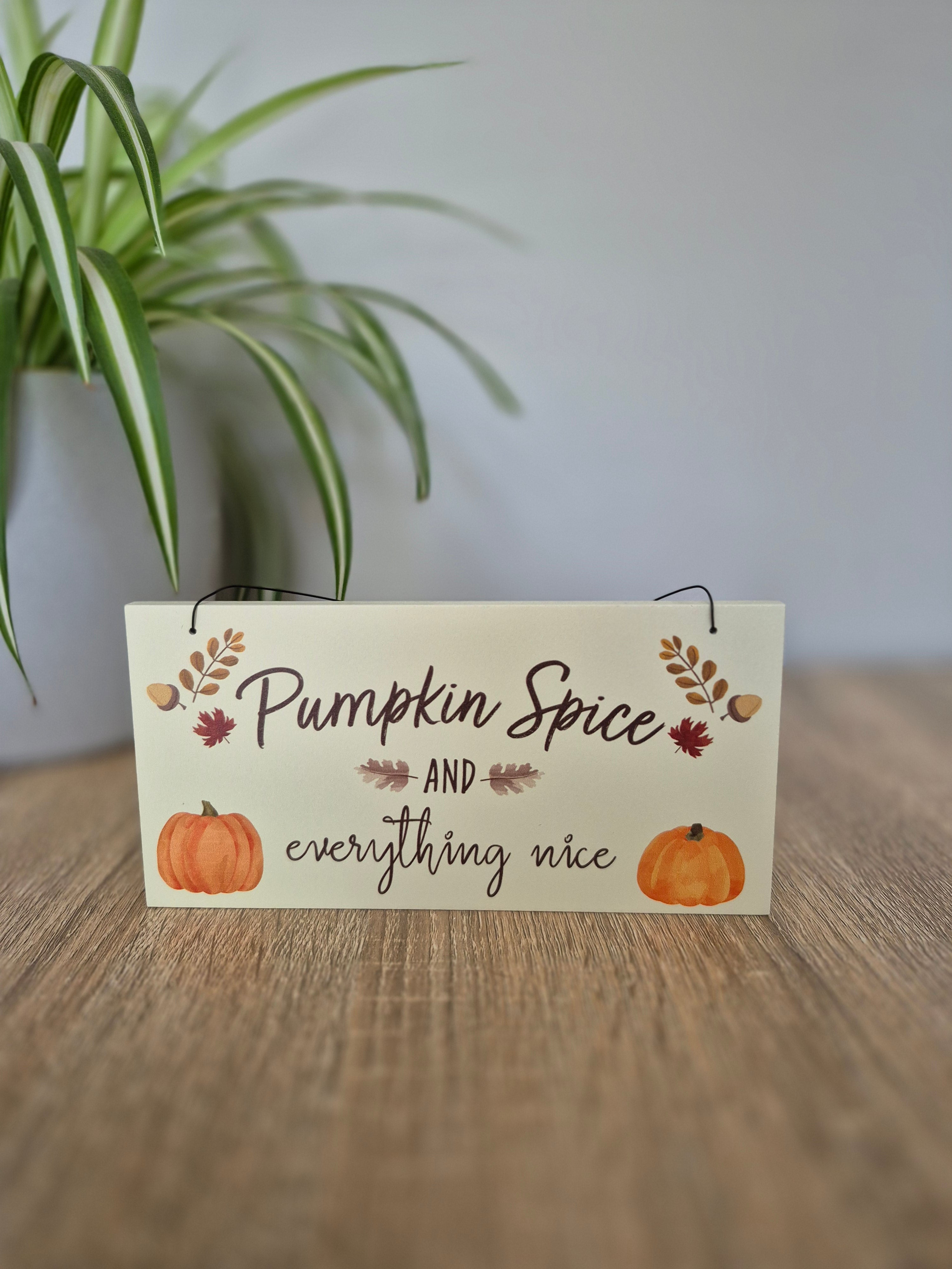 Pumpkin Spice Hanging Sign 20cm