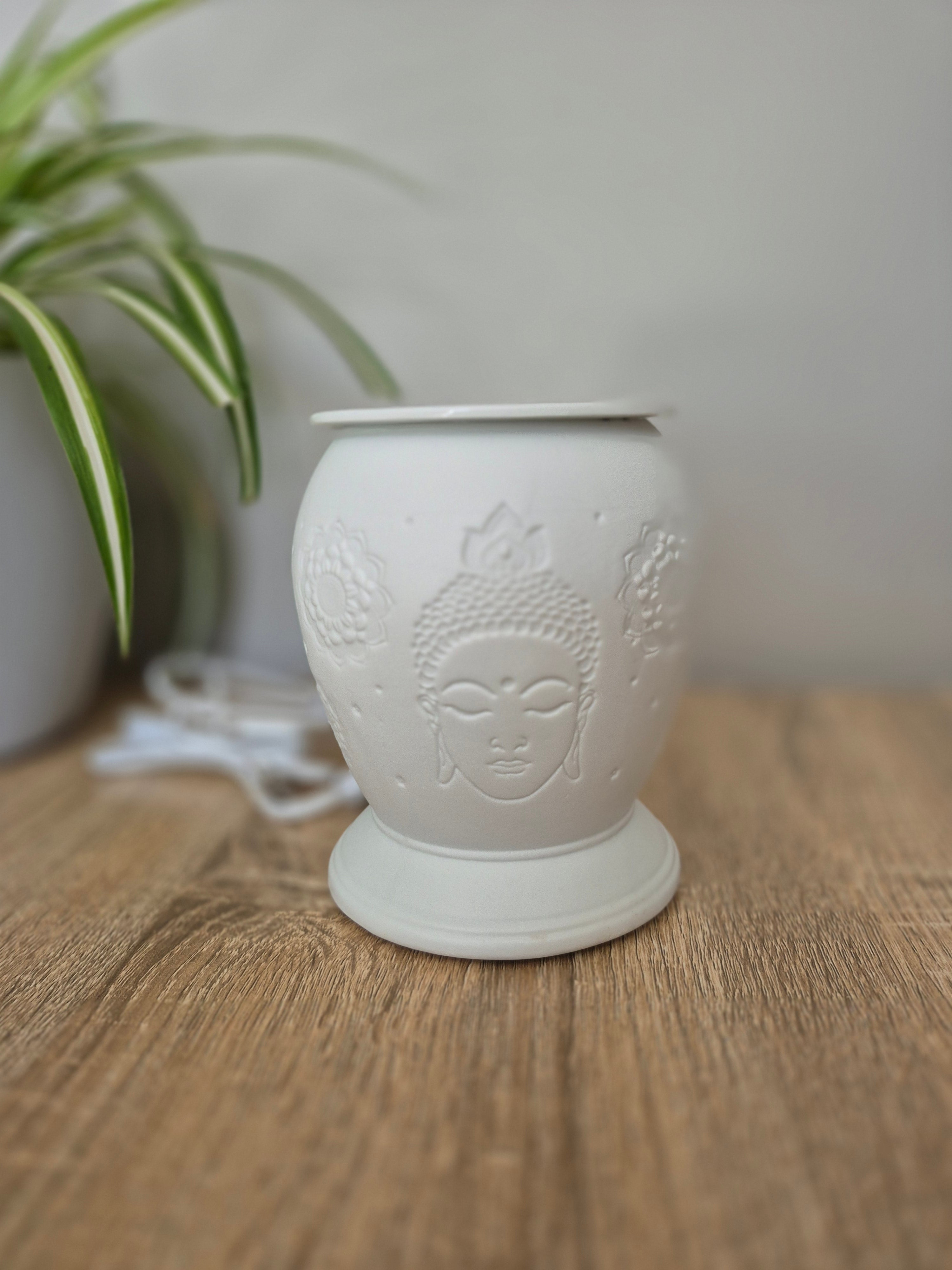 Buddha White Ceramic Electric Oil Burner